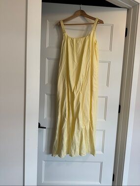 Sunlit Lemon Maxi Dress with Wide Straps